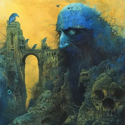 Ancient Azure - AI artwork, 15 May 2024