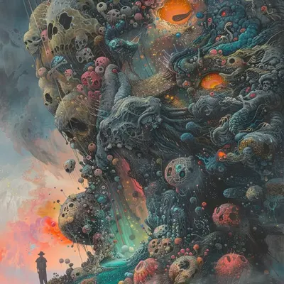 Amidst the cacophony of countless voices, I find myself drowning in the overwhelming noise. Every whisper, every shout merges into a tumultuous sea, pulling me under, leaving me yearning for a breath of silence - AI artwork, 28 May 2024