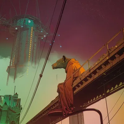 Don't mind me, just travelling - AI artwork, 26 Jun 2024