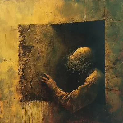 Depression is a silent storm, a heavy square over the soul It's the prison where colorless twilight falters hope and shadows stretch endlessly. It whispers of forgotten dreams and burdens the heart with invisible weight, pulling one into an abyss where light seems a distant memory But I managed to escape - AI artwork, 4 Jun 2024