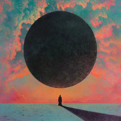 If you think about it then the world is shrouded in an oppressive darkness everywhere, where only fragile sparks of faint light pierce the gloom. Stars are billions years away. What we see, is already gone - AI artwork, 25 Jul 2024
