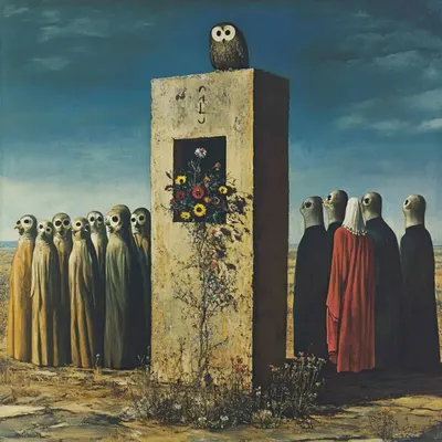 Funeral of the Dreams - AI artwork, 30 Aug 2024