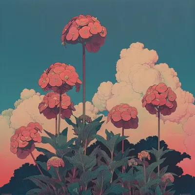 trough the ocean of flowers, on a different planet - AI artwork, 18 Aug 2024