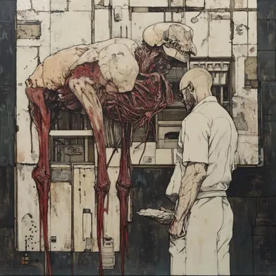 THEY EAT OUR GUTS - AI artwork, 4 Aug 2024