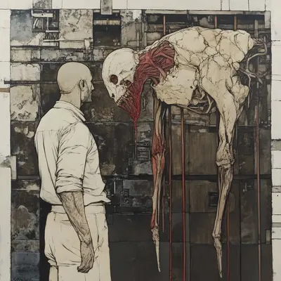 THEY EAT OUR GUTS - AI artwork, 4 Aug 2024