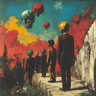 Funeral of the Dreams - AI artwork, 30 Aug 2024