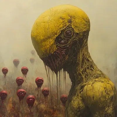 In the spaces where life and decay meet, we find fragments of ourselves slipping away. Each moment drips with both the weight of existence and the pull of the inevitable. Sometimes, it's in the unraveling that we discover the most profound truths - AI artwork, 8 Sep 2024