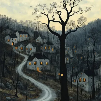 There, in the middle of space, lies my village. So tiny, yet it was my whole world - AI artwork, 3 Sep 2024