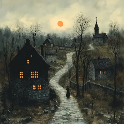 There, in the middle of space, lies my village. So tiny, yet it was my whole world - AI artwork, 3 Sep 2024