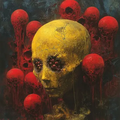 In the spaces where life and decay meet, we find fragments of ourselves slipping away. Each moment drips with both the weight of existence and the pull of the inevitable. Sometimes, it's in the unraveling that we discover the most profound truths - AI artwork, 8 Sep 2024