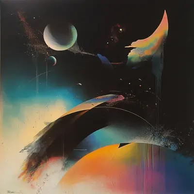 How is it that every planet, every dot in the cosmos moves in perfect order, yet our lives are so chaotic? Is this an illusion, or is it just a matter of scale? - AI artwork, 2 Sep 2024