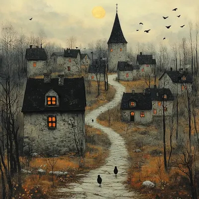 There, in the middle of space, lies my village. So tiny, yet it was my whole world - AI artwork, 3 Sep 2024