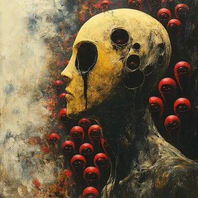 In the spaces where life and decay meet, we find fragments of ourselves slipping away. Each moment drips with both the weight of existence and the pull of the inevitable. Sometimes, it's in the unraveling that we discover the most profound truths - AI artwork, 8 Sep 2024
