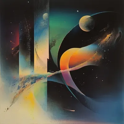 How is it that every planet, every dot in the cosmos moves in perfect order, yet our lives are so chaotic? Is this an illusion, or is it just a matter of scale? - AI artwork, 2 Sep 2024