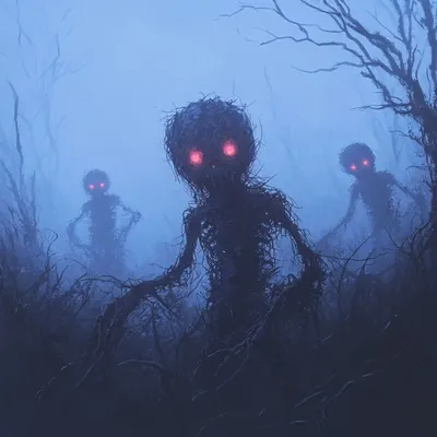Fear of the dark, fear of the dark, I have a constant fear that something's always near - AI artwork, 5 Oct 2024