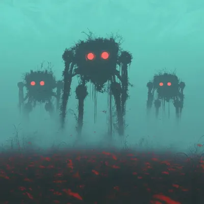 Fear of the dark, fear of the dark, I have a constant fear that something's always near - AI artwork, 5 Oct 2024