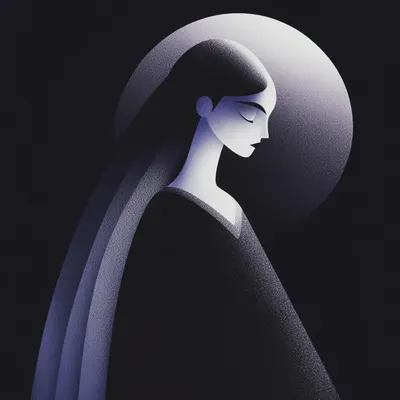 This is just a void fluctuation. Hallucinations. Shadows of truth that can not be seen. Goddess of the fallen dreams - AI artwork, 22 Oct 2024
