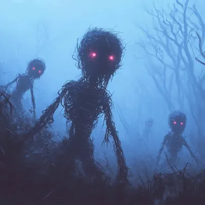Fear of the dark, fear of the dark, I have a constant fear that something's always near - AI artwork, 5 Oct 2024