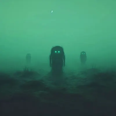 Fear of the dark, fear of the dark, I have a constant fear that something's always near - AI artwork, 5 Oct 2024