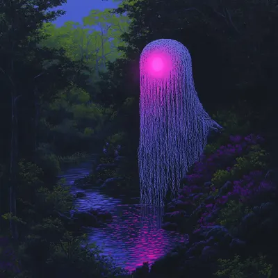 We are about 60% water, yet atoms are over 99.999999999999% empty space - AI artwork, 22 Nov 2024