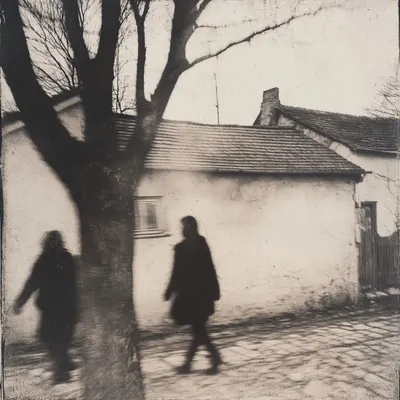 I found old photographs, memories etched in grain, Amidst the blurred confines of time's embrace, I wander lost, distorted in this space. A ghostly visage in aged images confined, Haunting echoes of a life left behind. Beneath the veil of endless starry nights, I drift among the whispers of the lights. ##midjourney - AI artwork, 25 Nov 2024