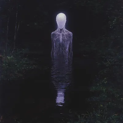 We are about 60% water, yet atoms are over 99.999999999999% empty space - AI artwork, 22 Nov 2024