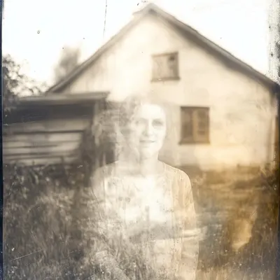 I found old photographs, memories etched in grain, Amidst the blurred confines of time's embrace, I wander lost, distorted in this space. A ghostly visage in aged images confined, Haunting echoes of a life left behind. Beneath the veil of endless starry nights, I drift among the whispers of the lights. ##midjourney - AI artwork, 25 Nov 2024