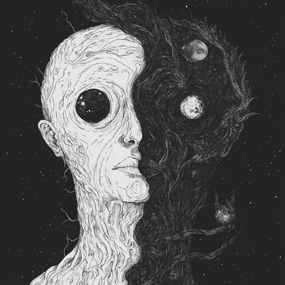 Opposites reflect one another; two sides revealing a single truth. That's the rule - AI artwork, 26 Nov 2024