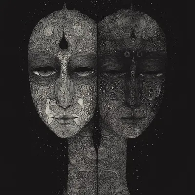 Opposites reflect one another; two sides revealing a single truth. That's the rule - AI artwork, 26 Nov 2024
