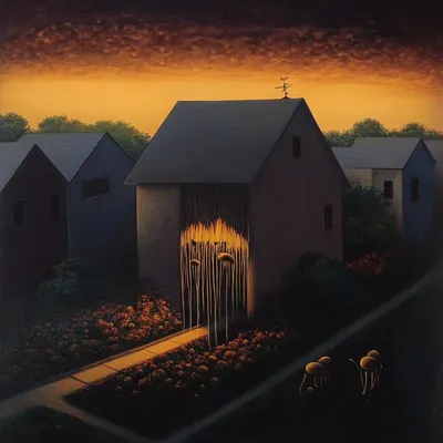 as night falls nightmare comes - AI artwork, 1 Dec 2024