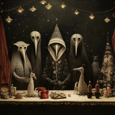What do we celebrate? I can only hope that peace finds us before we destroy ourselves - AI artwork, 25 Dec 2024
