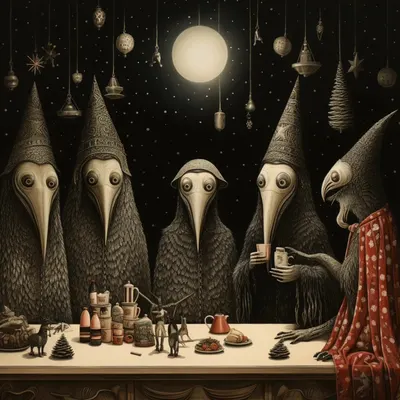 What do we celebrate? I can only hope that peace finds us before we destroy ourselves - AI artwork, 25 Dec 2024