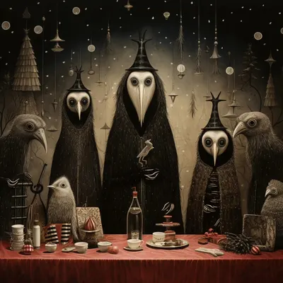 What do we celebrate? I can only hope that peace finds us before we destroy ourselves - AI artwork, 25 Dec 2024