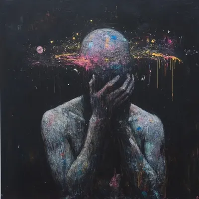 For fuck's sake, we are floating in the void. Just another fucking day on planet Earth. How the fuck are we even still breathing? - AI artwork, 12 Dec 2024