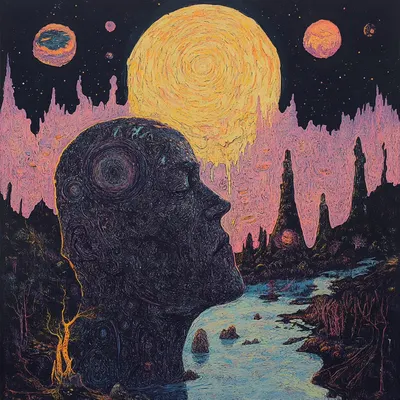 betwen two worlds, where should I be? - AI artwork, 21 Jan 2025