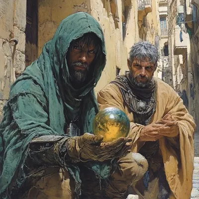 We weren't first. They did it a long time ago - AI artwork, 24 Jan 2025