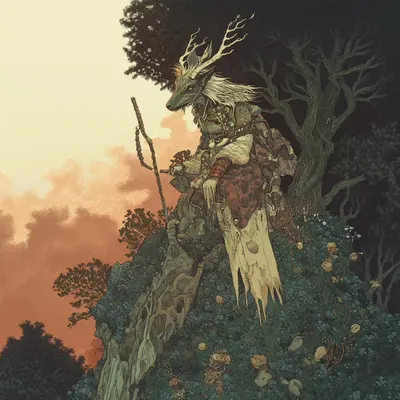 Guardian of the fallen forest - AI artwork, 9 Jan 2025