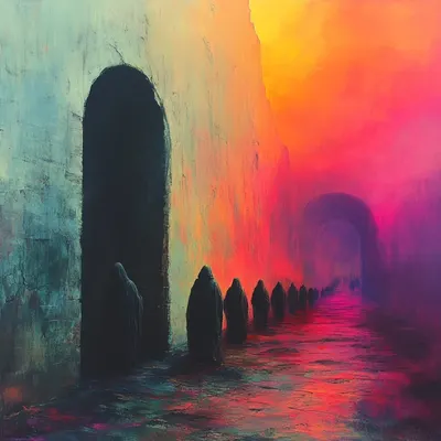 Others walked this land long before us, leaving whispers in every breeze. Our footprints trace echoes of those who came first, mere ripples in an ancient tide - AI artwork, 7 Jan 2025