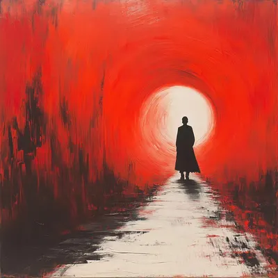 Beneath my feet, a quiet force stirs—drilling through every dream. I keep following it, not knowing why - AI artwork, 5 Jan 2025