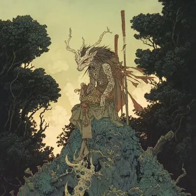 Guardian of the fallen forest - AI artwork, 9 Jan 2025