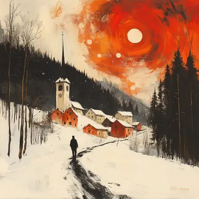 Beneath my feet, a quiet force stirs—drilling through every dream. I keep following it, not knowing why - AI artwork, 5 Jan 2025