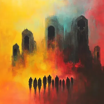 Others walked this land long before us, leaving whispers in every breeze. Our footprints trace echoes of those who came first, mere ripples in an ancient tide - AI artwork, 7 Jan 2025