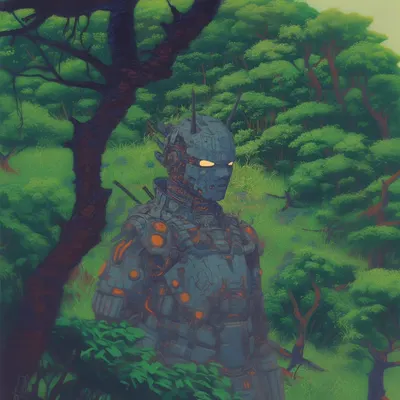 Cyber samurai follows the path of digits 01 - AI artwork, 9 Feb 2025