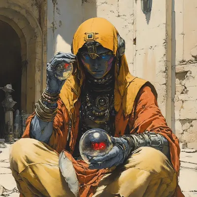 Fortune tellers - AI artwork, 8 Feb 2025