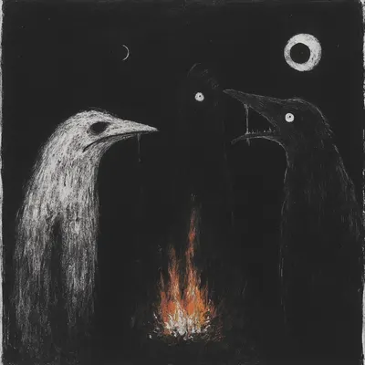 Deep in the forest. They wait - AI artwork, 26 Feb 2025