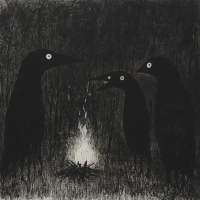 Deep in the forest. They wait - AI artwork, 26 Feb 2025