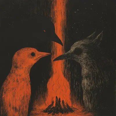 Deep in the forest. They wait - AI artwork, 26 Feb 2025