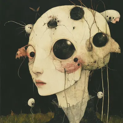 parasites. they live at our expense. beware. they are everywhere - AI artwork, 10 Mar 2025