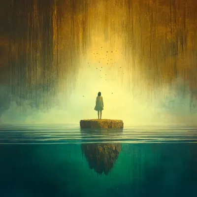 sparks of light. not many of them left - AI artwork, 17 Mar 2025