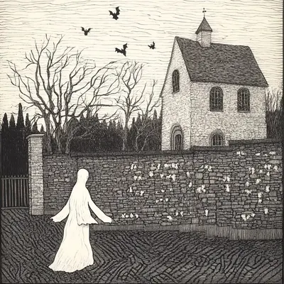 I'm really trying. Will the ghost remain after I leave? - AI artwork, 30 Mar 2025